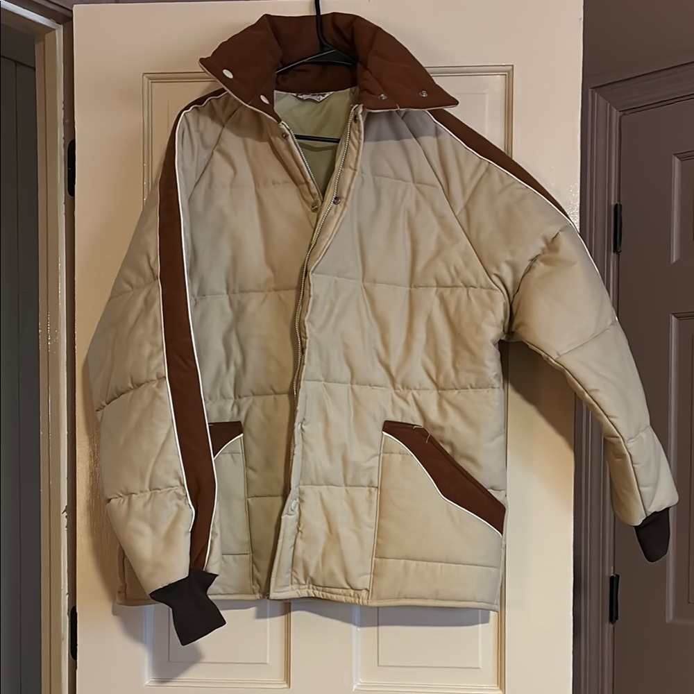 Men's Warwick Beige and Brown Western Quilted Jacket